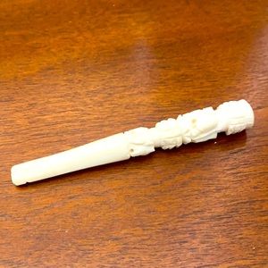 Bone Cigarette holder/ sculpture decoration